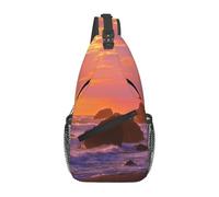 The Sunset SeascapeSling Bag for Men Crossbody Small Travel Shoulder Daypack