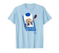 The Super Mario Bros. Movie Toad Poster T-Shirt, Men, Baby Blue, 3X-Large