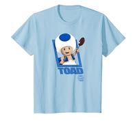 The Super Mario Bros. Movie Toad Poster T-Shirt, Youth, Baby Blue, 3T