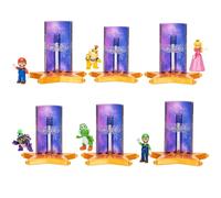 The Super Mario Galaxy Movie 1.5" Action Figure & Star Launcher Multipack, Officially Licensed, 6 Figures & Spring-Loaded Stands, Includes Mario, Luigi, Peach, Bowser Jr., Wonder Bowser Jr., & Yoshi