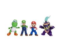 The Super Mario Galaxy Movie 5" / 12.7cm Action Figure Multipack, Officially Licensed by Jakks Pacific, Includes Mario, Luigi, Yoshi & Exclusive Wonder Bowser Jr. Figures, Articulated Design, for 3+