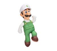 The Super Mario Galaxy Movie Fire Luigi Poseable Plush 15" / 38cm, Officially Licensed by Jakks Pacific, Plush with Sculpted Roto Head, Nintendo Collectible Plush, for Ages 3+