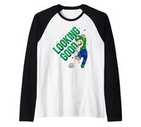 The Super Mario Galaxy Movie Looking Good Luigi Jump Raglan Baseball Tee