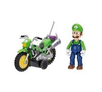 The Super Mario Galaxy Movie Luigi with Motorcycle 2.5" / 6.35cm Action Figure, Officially Licensed by Jakks Pacific, 9 Points of Articulation, Detailed Design, Pull Back and Watch Him Go! For 3+