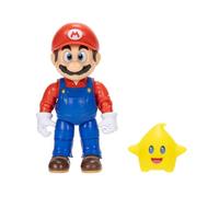 The Super Mario Galaxy Movie Mario 5" / 12.7cm Action Figure with Accessory, Officially Licensed by Jakks Pacific, 22 Points of Articulation, Includes Glow In The Dark Luma, for Ages 3+