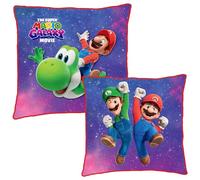 The Super Mario Galaxy Movie Officially Licensed Square Cushion | Super Soft Reversible 2 Sided | Lessgo Design | Perfect for Any Bedroom, Sofa or on the Bed | 40cm x 40cm