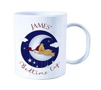 The Supreme Gift Company Children's Personalised Bedtime Plastic Unbreakable Cup - Sleepy Bear - BPA Free Kids Milk Mug