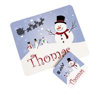 The Supreme Gift Company Personalised Christmas Snowman Placemat & Coaster Set