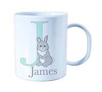 The Supreme Gift Company Personalised Easter Mint Bunny Plastic Unbreakable Kids Cup, Toddler Cup Winter Present Theme