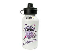 The Supreme Gift Company Personalised Kids Drinks Water Bottle Owl Theme For Girls (400ml)