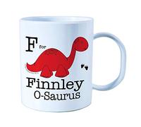 The Supreme Gift Company Personalised Kids Plastic Unbreakable Kids Cup, Red Dinosaur Toddler Cup Birthday Present