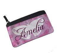 The Supreme Gift Company Personalised Pencil Case, Back to School, Stationery Supply Equipment (Any Name) Butterfly Pink