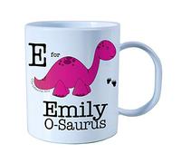 The Supreme Gift Company Personalised Unbreakable Cup, Pink Dino Kids Drinks Juice Mug BPA FREE