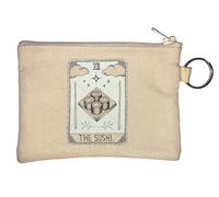 The Sushi 13 Chopstick Tarot Card Key Chain Coin Purse Beige