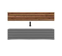 The Sussex Garden Planters (Slatted Tan Extension, 3FT)