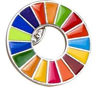 The Sustainable Development Goals Brooch, United Nations SDGs, Rainbow Badge for Backpacks Set, for Clothes Bags, Jackets Badges, AccessoriesFashion Design