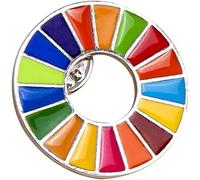 The Sustainable Development Goals Brooch, United Nations SDGs, Rainbow Badge for Backpacks Set, for Clothes Bags, Jackets Badges, Accessories Nice and Attractive