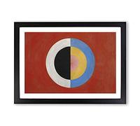 The Swan by Hilma Af Klint Framed Wall Art Print A2 Black