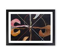 The Swan by Hilma Af Klint Framed Wall Art Print A2 Black