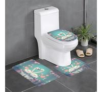 The swan in Love Decorative Plush Carpet, Bathroom Protector Set of 3, Bedroom Kitchen Bathtub Home, Outdoor Absorbent Carpet,