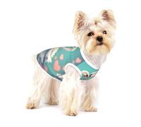 The swan in love Full Print Cotton Pet Vest S Dog Cat Clothes Soft Elastic Breathable Pullover Pet