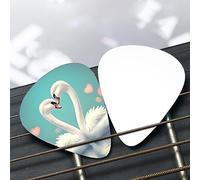 The swan in love Patterned guitar pick set - (thin/medium/thick), widely compatible with all kinds of stringed instruments,