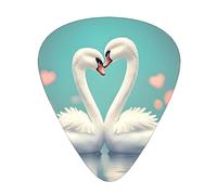 The swan in love Patterned guitar picks - (thin/medium/thick) free to choose, suitable for all kinds of string instruments,