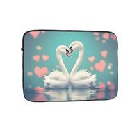 The swan in love Shockproof Laptop Sleeve Water Repellent Notebook Case Slim Protective Cover for 10 12 13 15 17 Inch Tablets