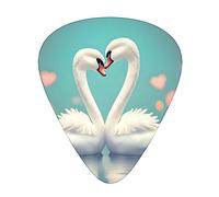 The swan in love the 12-piece guitar picks include three picks: thin, medium and heavy. suitable for electric, acoustic and bass guitars of all strengths