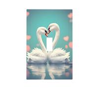 The swan in Love Unbreakable Polycarbonate Switch Plate-Modern 1 Gang Light Cover for Home Office with Matching Screws