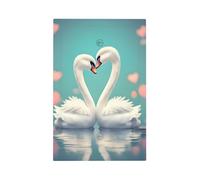 The swan in Love Unbreakable Polycarbonate Switch Plate-Modern 1 Gang Light Cover for Home Office with Matching Screws