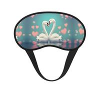 The swan in Love Universal Lightweight Eye Mask: Great for Travel, Office Naps and Shift Work. Provides a Comfortable Sleeping Environment