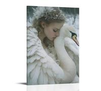 The Swan Lands in An Angel’s Lap, And Time Stops for Just One Second Too Long Artistic Wall Mural Modern Hanging Decor Poster24x36inch(60x90cm)