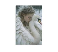 The Swan Lands in An Angel’s Lap, And Time Stops for Just One Second Too Long Artistic Wall Mural Modern Hanging Decor Poster12x18inch(30x45cm)