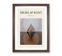 The Swan No.12 By Hilma Af Klint Exhibition Museum Painting Framed Print | A3 Walnut Framed Wall Art | Ready to Hang | Modern Animal Picture | Living Room Bedroom Lounge Office