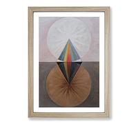 The Swan No.12 by Hilma Af Klint Framed Print | A2 Oak Framed Wall Art | Ready to Hang | Modern Animal Picture | Living Room Bedroom Lounge Office