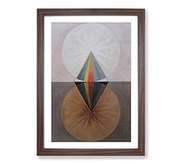 The Swan No.12 by Hilma Af Klint Framed Print | A2 Walnut Framed Wall Art | Ready to Hang | Modern Animal Picture | Living Room Bedroom Lounge Office
