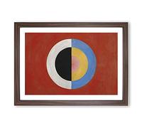 The Swan No.17 by Hilma Af Klint Framed Print | A2 Walnut Framed Wall Art | Ready to Hang | Modern Animal Picture | Living Room Bedroom Lounge Office