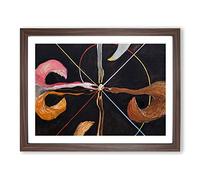 The Swan No.7 By Hilma Af Klint Classic Painting Framed Print | A3 Walnut Framed Wall Art | Ready to Hang | Classic Animal Picture | Living Room Bedroom Lounge Office