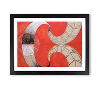 The Swan No.9 By Hilma Af Klint Classic Painting Framed Print | A3 Black Framed Wall Art | Ready to Hang | Classic Animal Picture | Living Room Bedroom Lounge Office