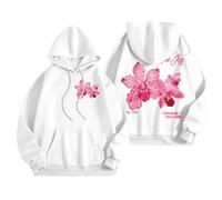 The Sweatshirt Will Bring Joy And Happiness To With Its Simple Pleasure Casual Print Pullover Hat Sweatshirt Warm And Soft School Ho Womens Regular Fit Hoodie Ladies Plain Hoody White