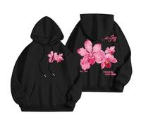 The Sweatshirt Will Bring Joy And Happiness To With Its Simple Pleasure Casual Print Pullover Hat Sweatshirt Warm And Soft School Ho Womens Regular Fit Hoodie Ladies Plain Hoody Black
