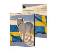 The Swedish Flag And Foxes Cute Tablet Case Compatible with iPad