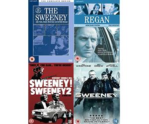 The Sweeney Complete ITV TV Series + Movies DVD Collection [18 Discs] Box Set [All 53 Episodes] Season 1, 2, 3, 4 + Extras + Regan Original Pilot Movie + Sweeney 1 + 2, Sweeney [2012]