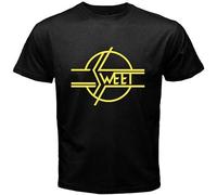 The Sweet Band Glam 70's Classic Rock Band Men's Black T-Shirt Size S to 3XL