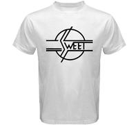 The Sweet Band Glam Rock Band Unisex T-Shirt Printed Graphic White Mens Top Tee L