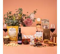 The Sweet Treat Gift Hamper - Luxury Magnetic Box with Furniss Gingerbread, Monty Bojangles Truffles & Choice of Drink - Gourmet Gift Set (Award Winning Red Wine)