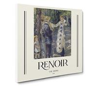 The Swing By Pierre Auguste Renoir Canvas Print | Gallery Wrapped 30mm Frame Wall Art | 14x14 inches | Ready to Hang | Impressionist Picture | Living Room Bedroom Lounge Office