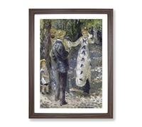 The Swing By Pierre Auguste Renoir Classic Painting Framed Print | A4 Walnut Framed Wall Art | Ready to Hang | Classic Historical Picture | Living Room Bedroom Lounge Office