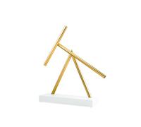 The Swinging Sticks® Basic - Elegant Motion Sculpture in White & Gold | Kinetic Decorative Highlight for Stylish Living & Work Spaces | Design Meets Dynamics